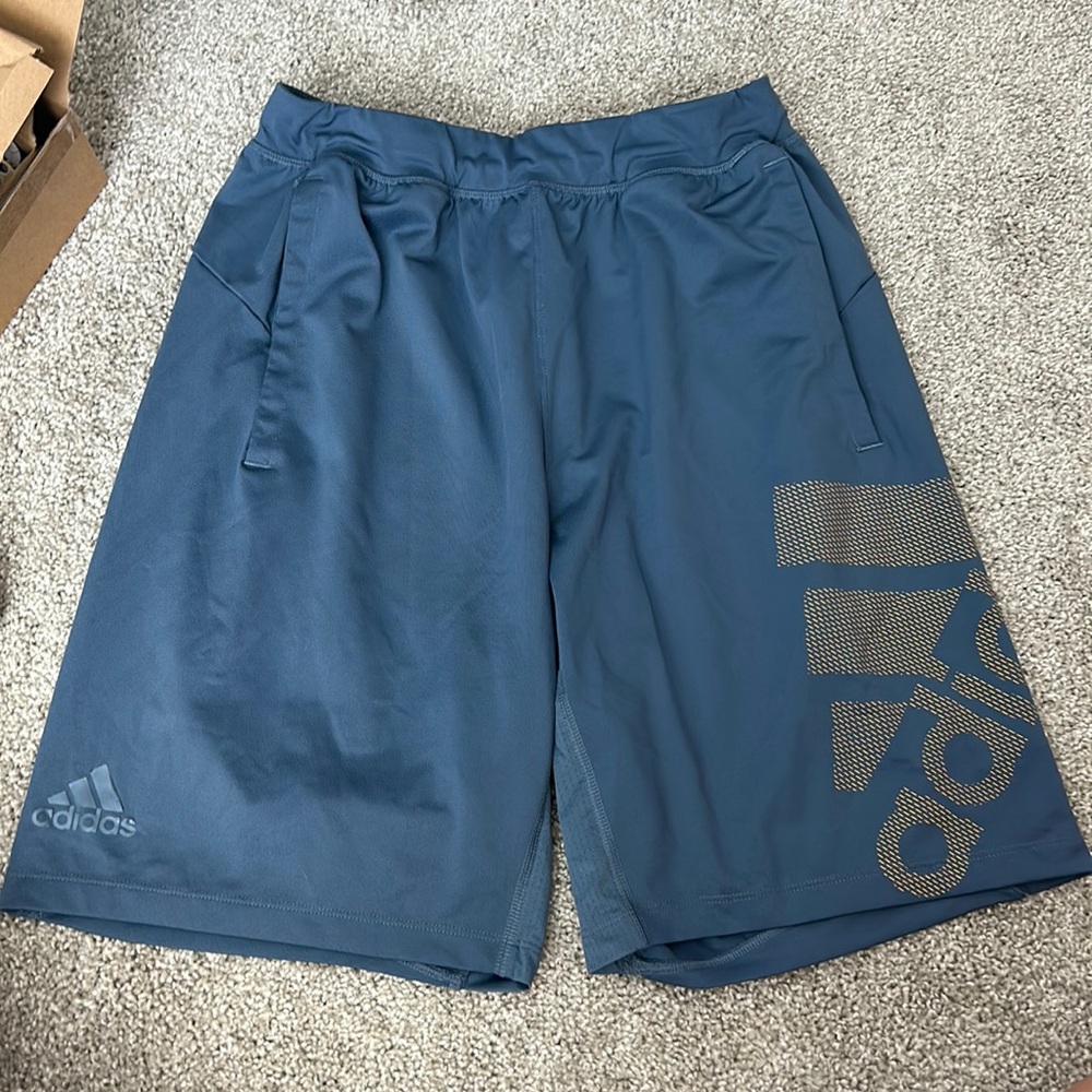 Adidas blue shorts activewear size medium